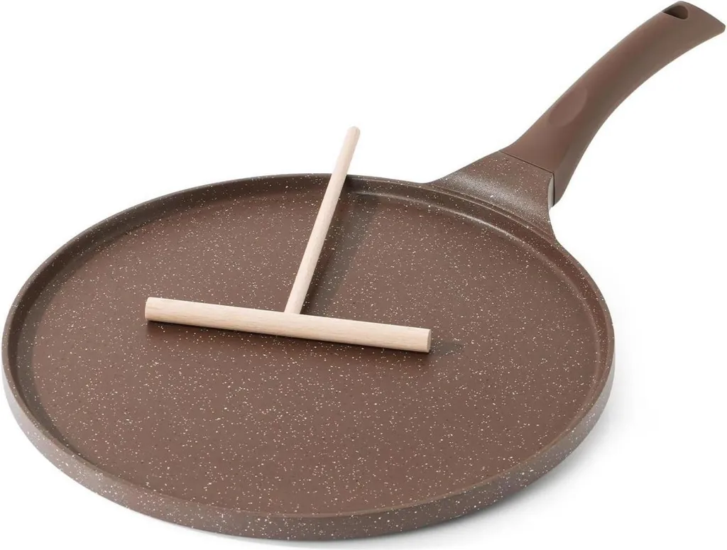 sonstige SENSARTE Toffee Brown 26cm Non-Stick Crepe Pan Swiss Granite Induction