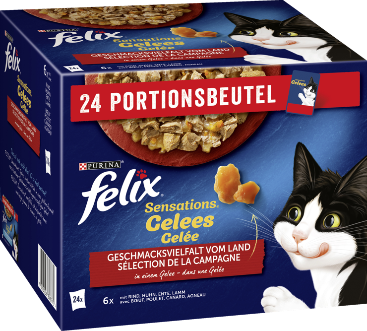 Felix Sensations jellies variety of flavors from the country cat wet food Multipack