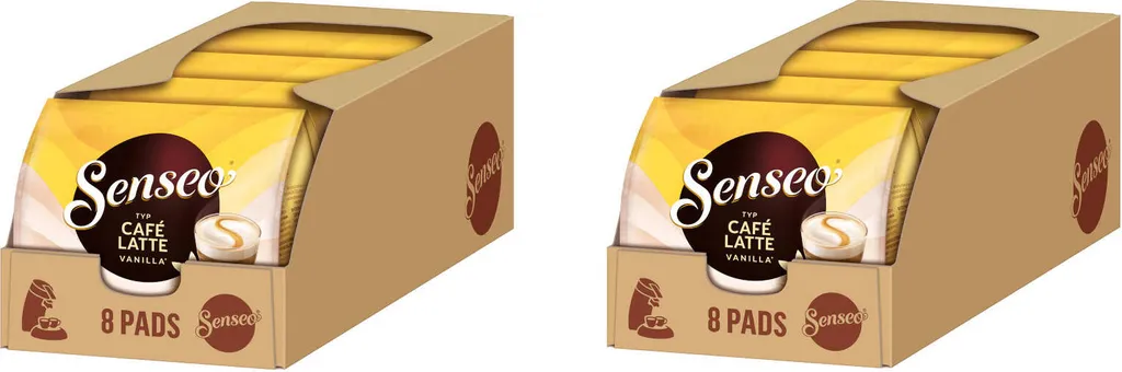 Senseo Café Latte Vanilla 10-pack coffee pods (10 x 8 pods, 80 drinks) 920g