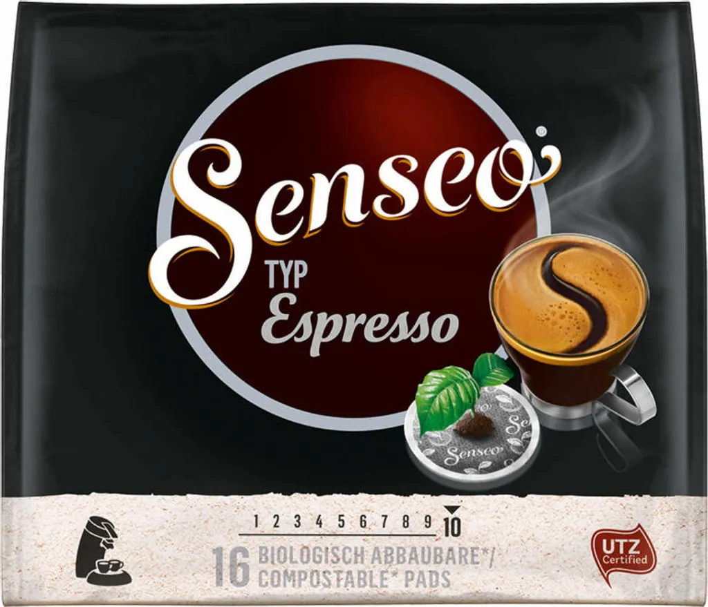 Senseo Espresso, aromatic full-bodied roasted coffee, 16 pods 0.12g