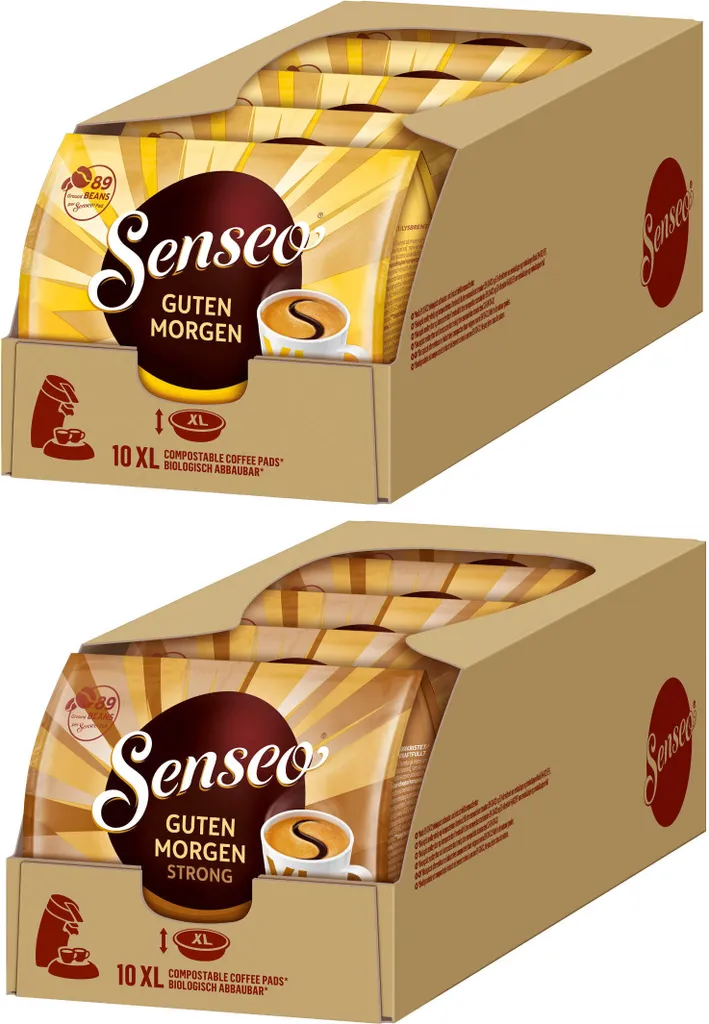 SENSEO Pads Good Morning XL + Strong XL Senseo Pads 100 Drinks 1250g