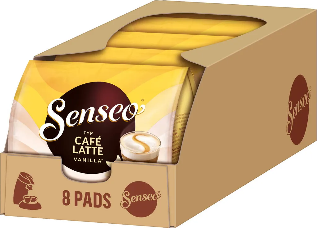 SENSEO Pads Type Café Latte Vanilla Senseopads 40 Drinks Coffee Pads Softpads