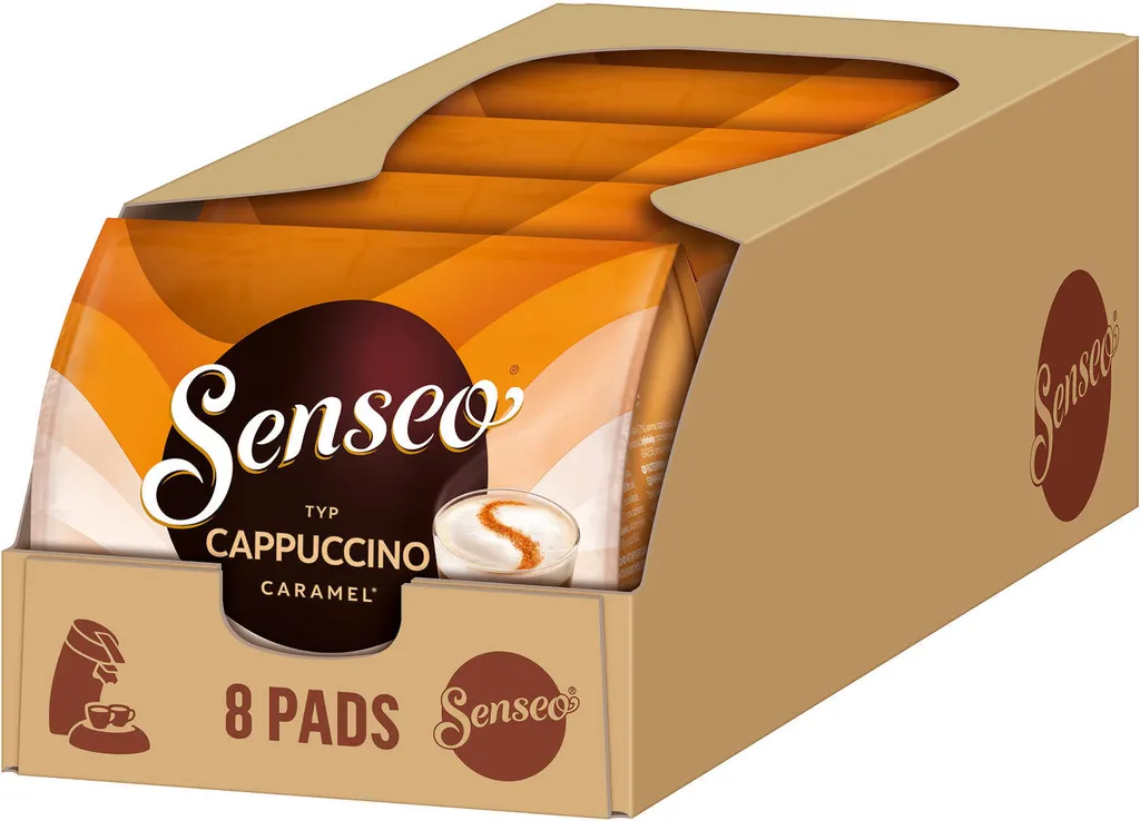 SENSEO Pads Type Cappuccino Caramel Senseopads 40 Drinks Coffee Pads Softpads