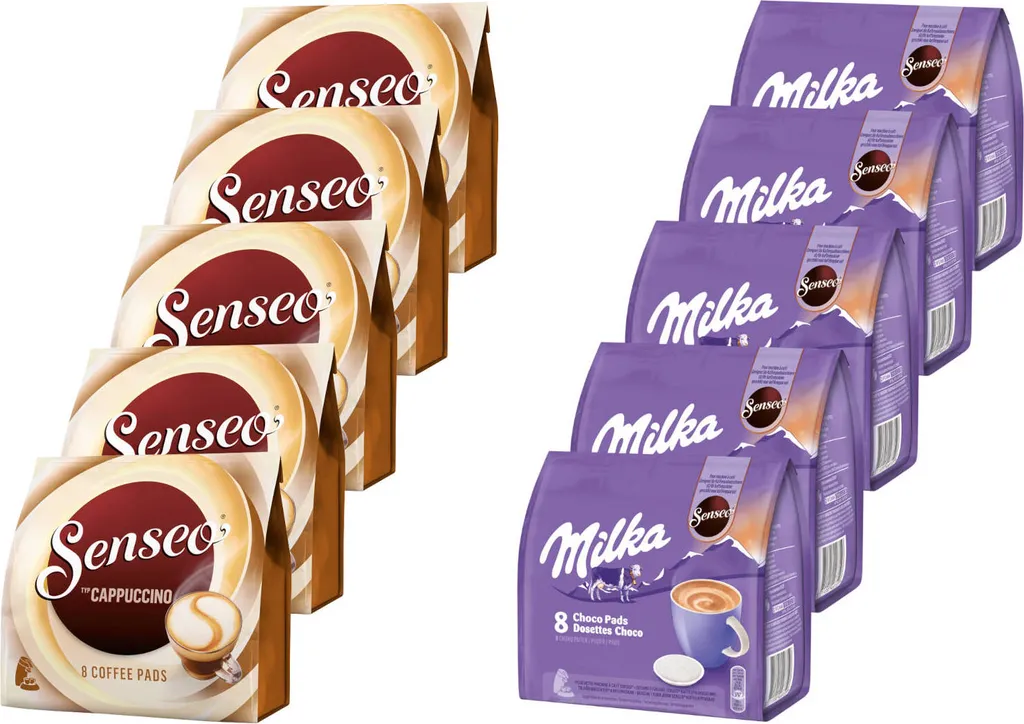 SENSEO Pads Cappuccino & Milka Chocolate - 80 Drinks UTZ- 1020g
