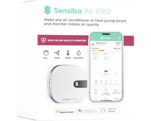Sensibo Air Pro Smart AC Controller, Smart Home-enabled, Amazon Echo, Google Home, Apple HomeKit, white, SBOLSAIRQCRL01