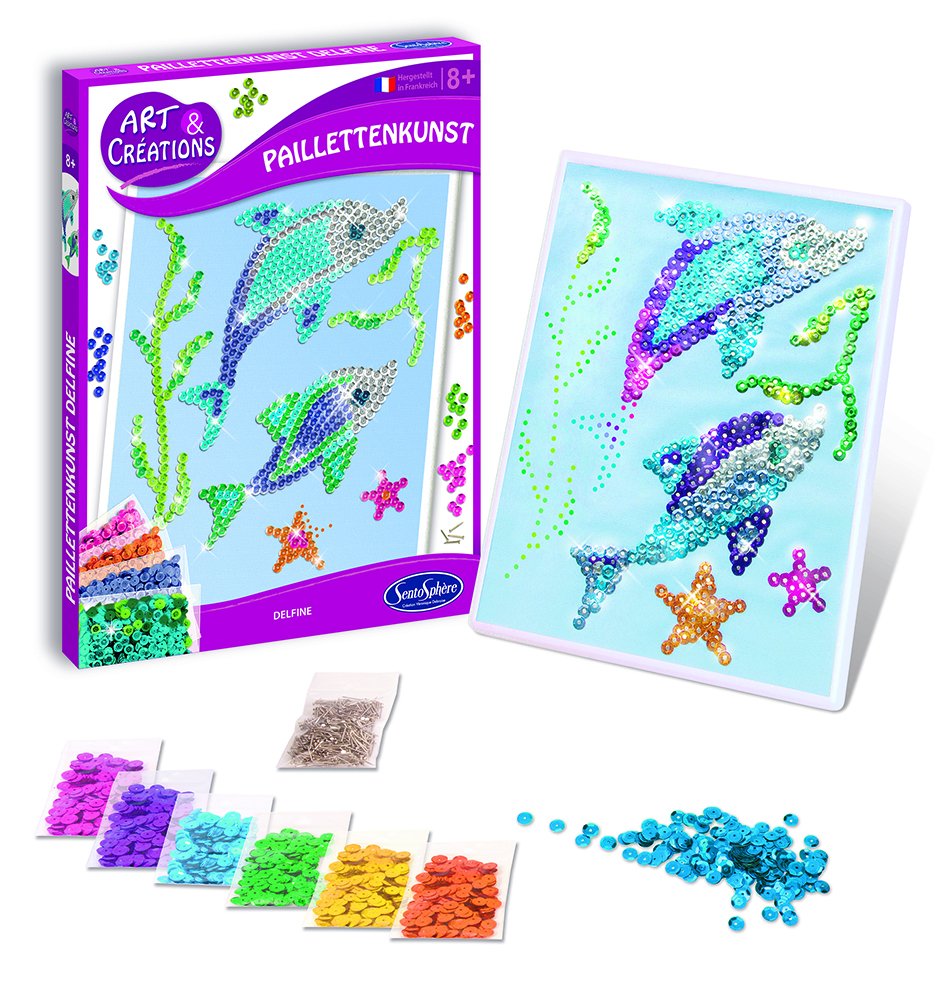 Sentosphere Dolphin Sequin Art Craft Set