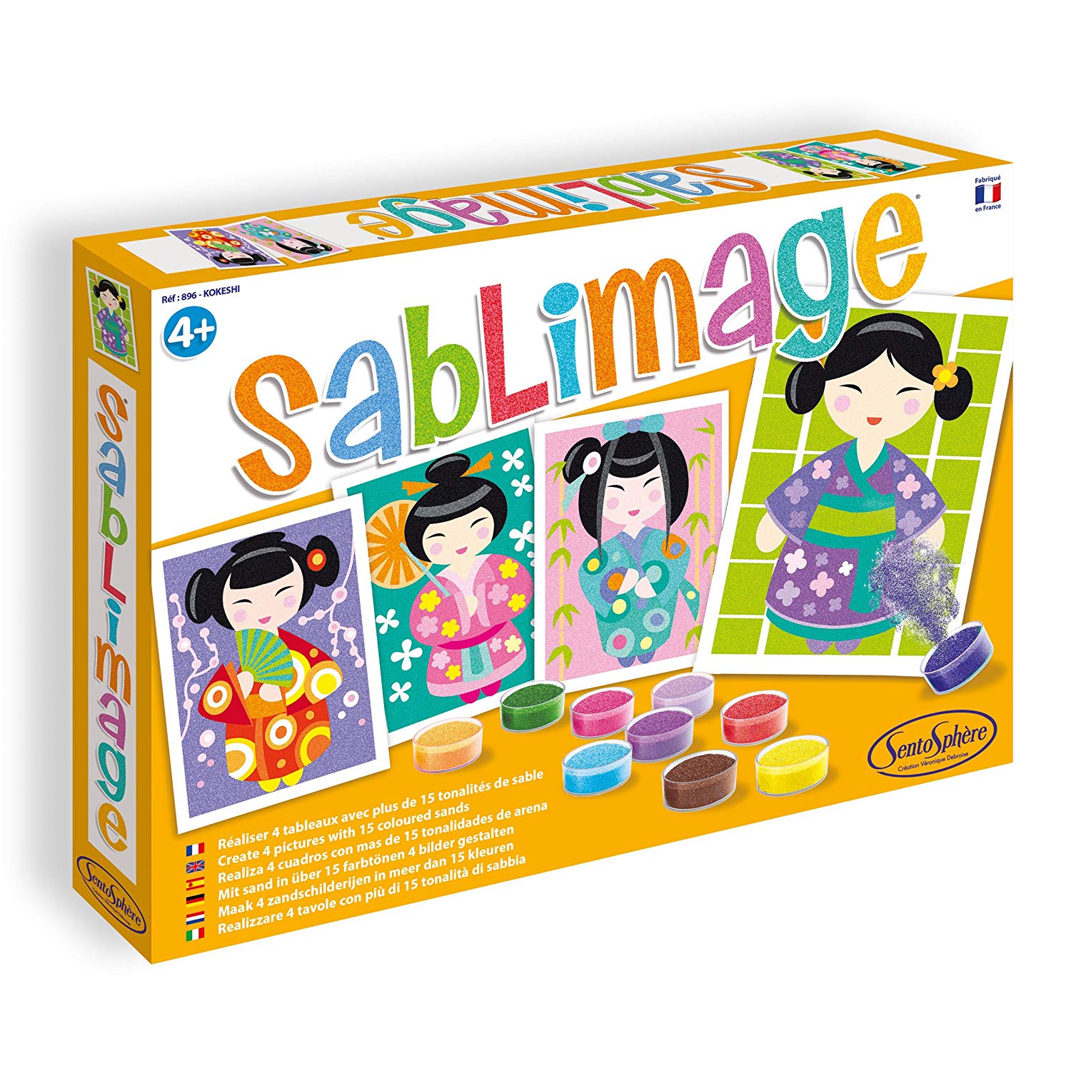 Sentosphere Sand Pictures Kokeshi Geishas Diy Kit Templates