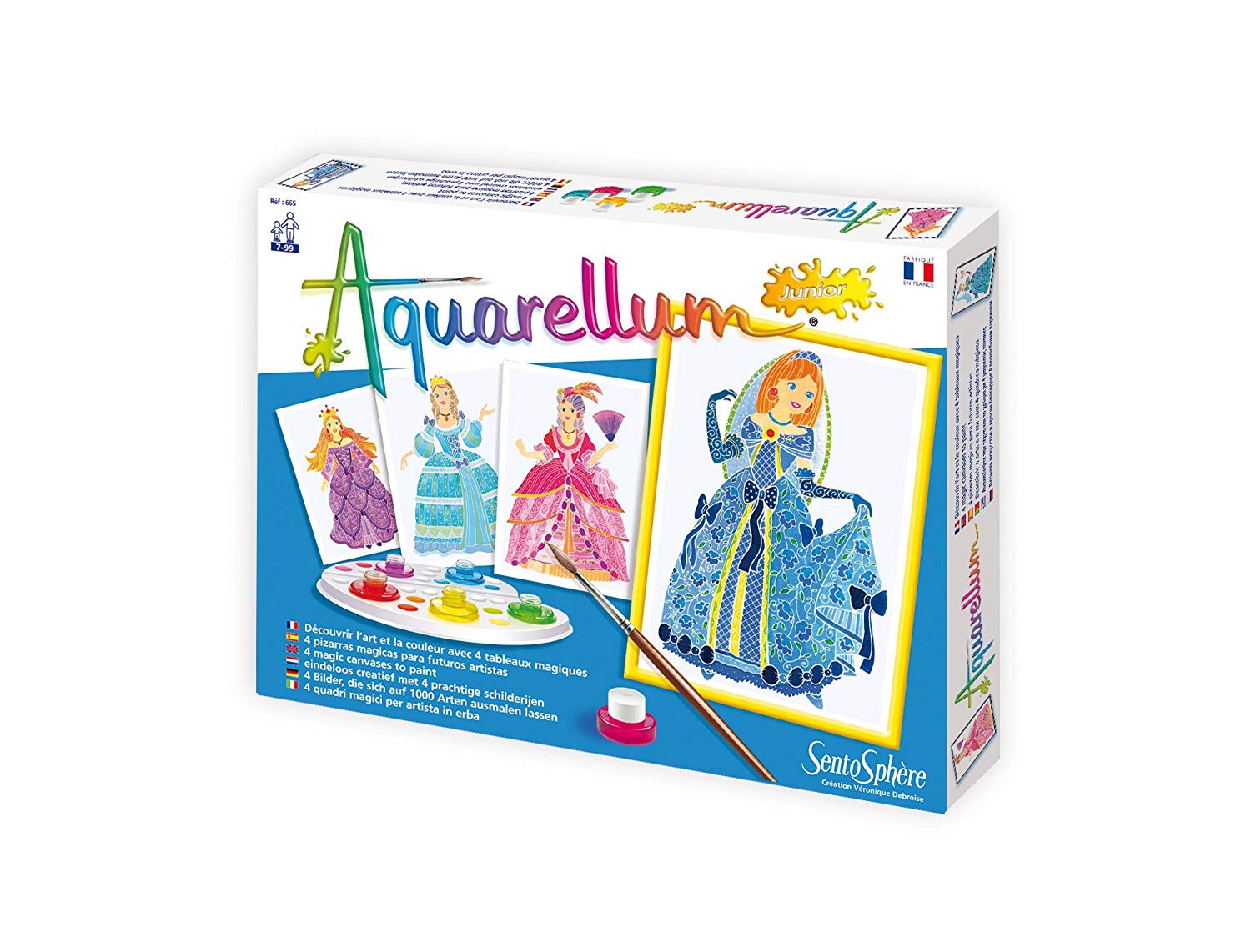 Sentosphere Aquarellum Junior Princess Paint Set Fill In Pictures