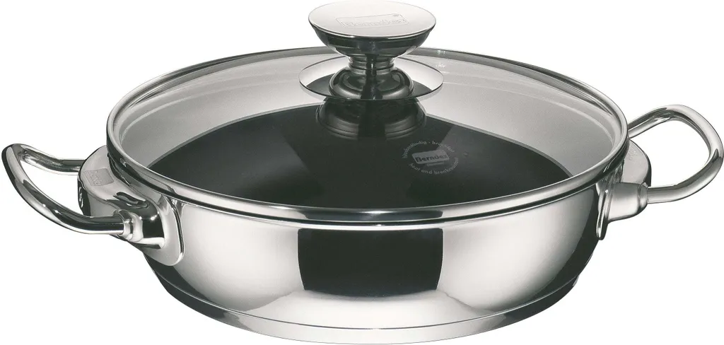 Berndes Serving pan with glass lid, 28 cm, stainless steel, polished - Injoy®