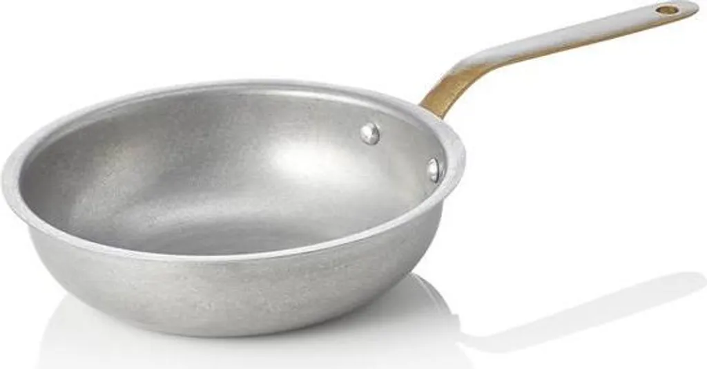 WAS GERMANY Serving pan STEEL & STYLE VINTAGE, with brass handle, Ø 16 cm, 390 ml, chrome-nickel steel