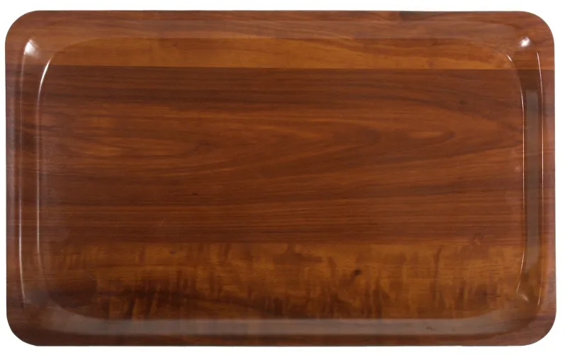 Serving tray GN 1/1, walnut-colored, pressed wood, 53 x 32.5 x 1.7 cm