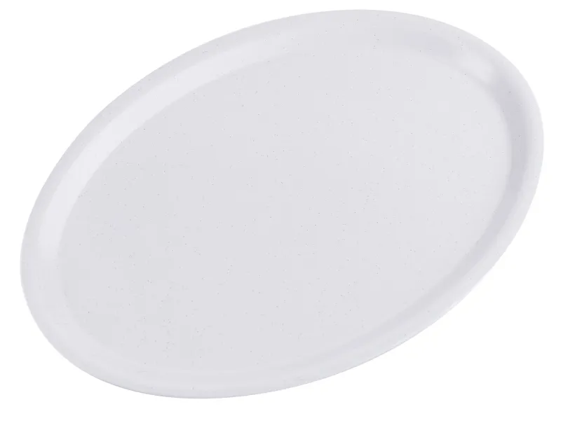 Serving tray, oval, light grey, polyester, 29 x 21 x 1.8 cm