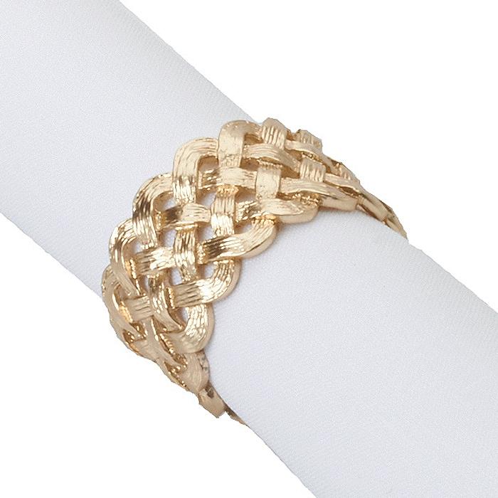 Braid napkin rings, set of 4, gold by LObjet
