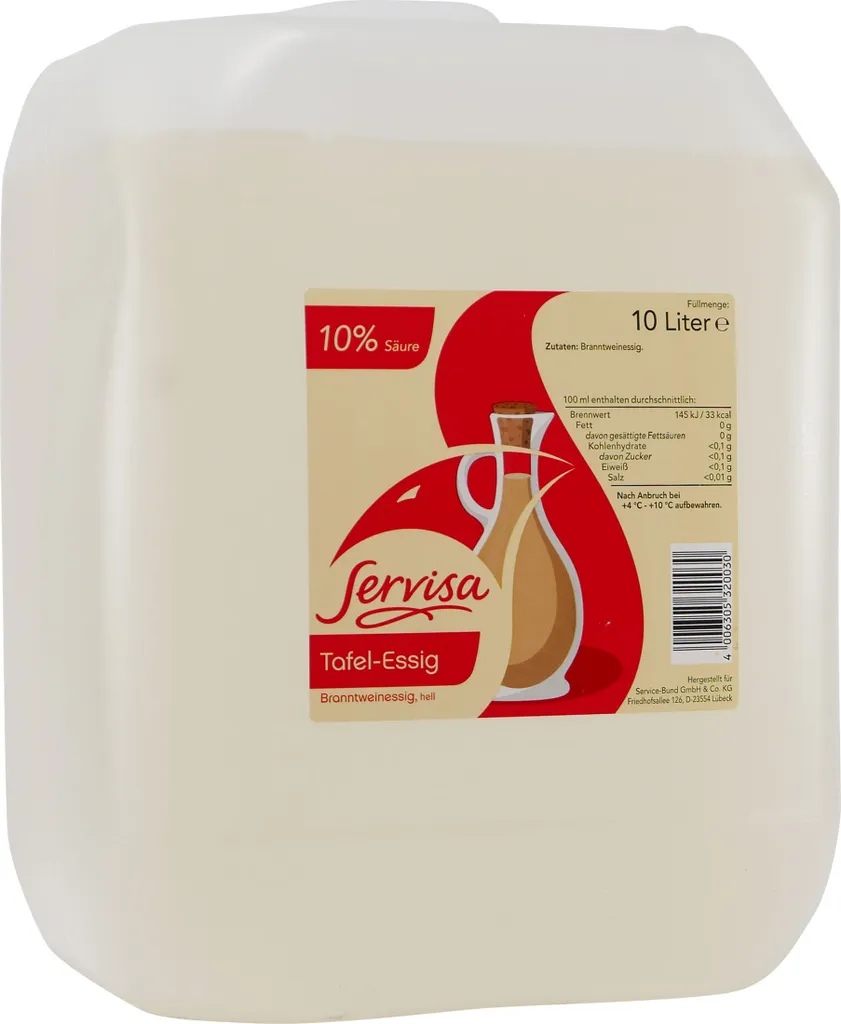 Service-Bund GmbH & Co. KG Servisa Light Table Vinegar 10% Acidity 10L