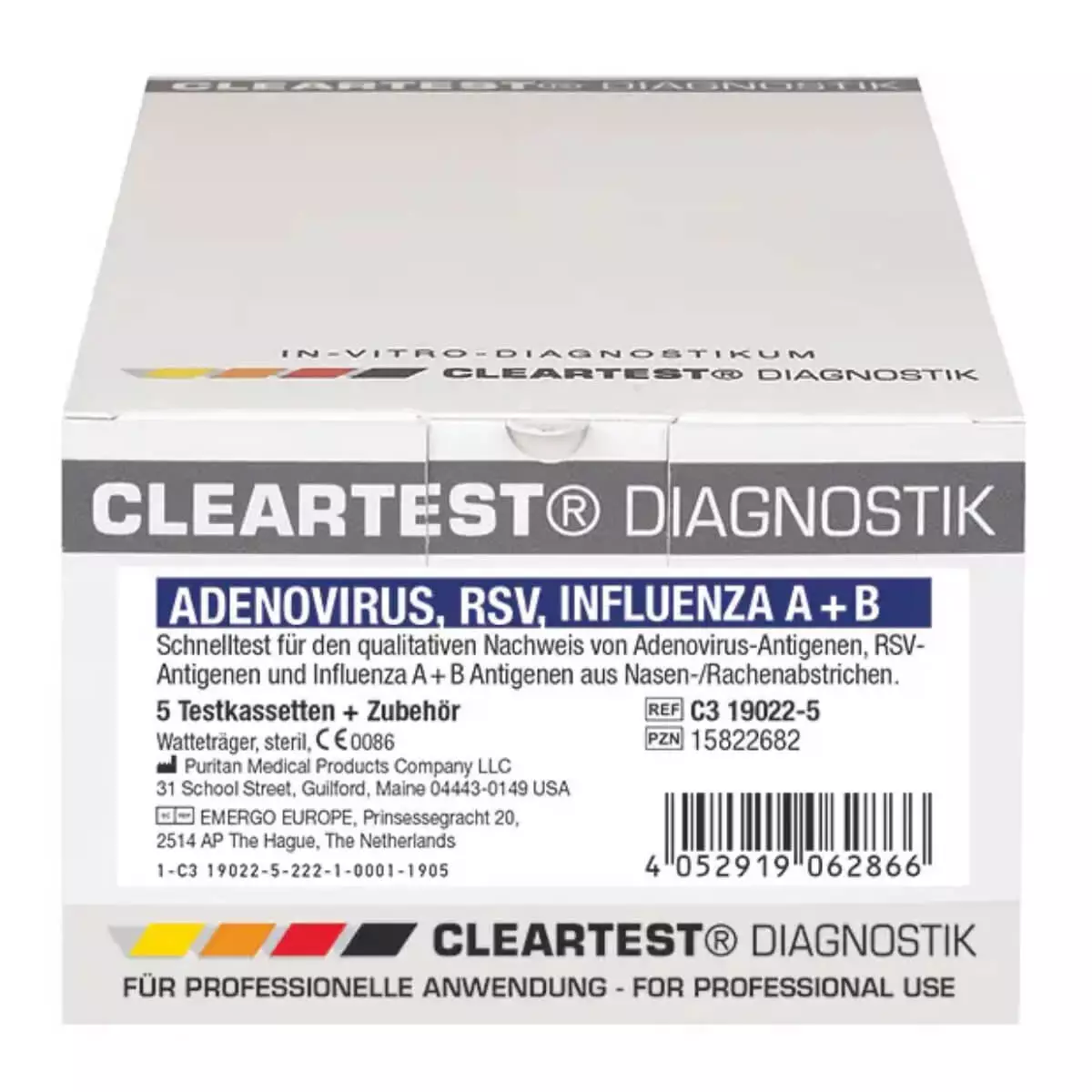 servoprax Cleartest Adenovirus / RSV / Influenza A + B combination test