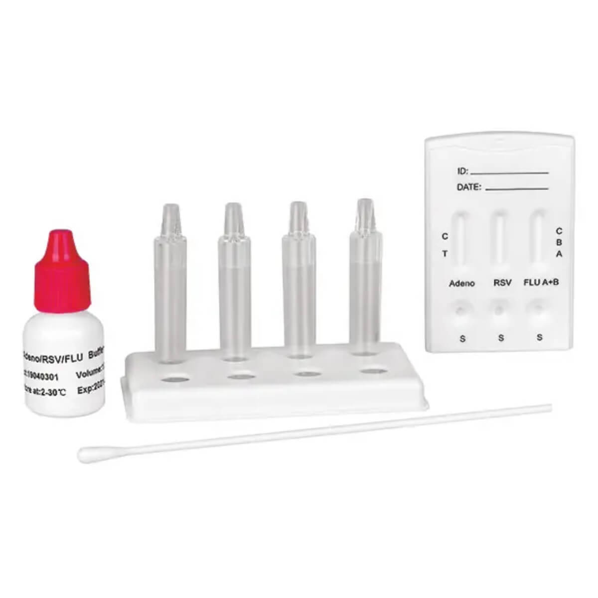 servoprax Cleartest Adenovirus / RSV / Influenza A + B combination test, 10 Tests