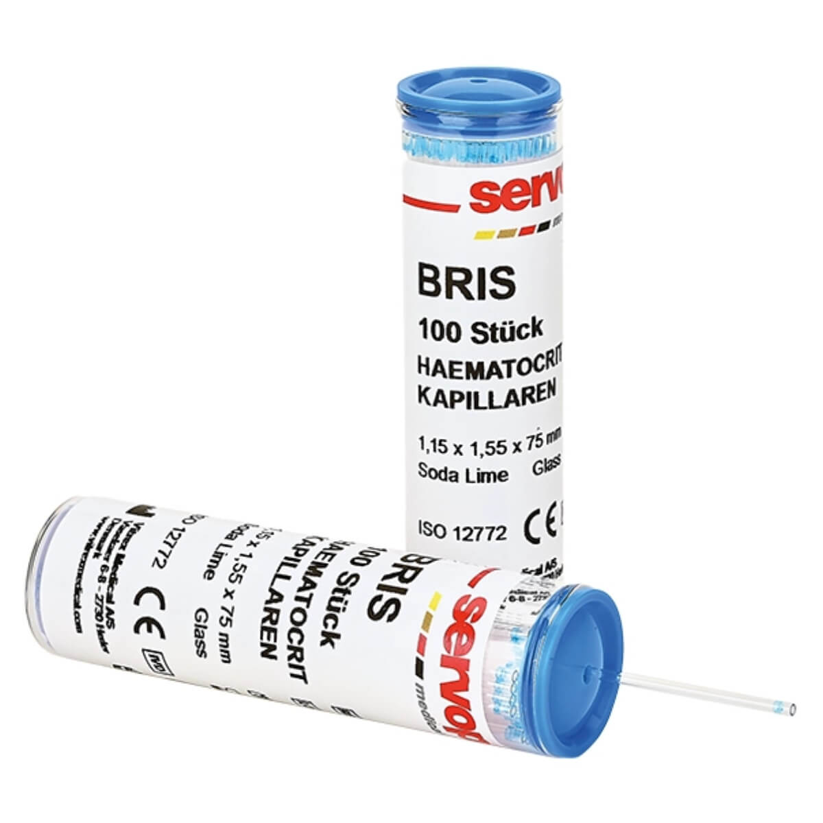 servoprax Hematocrit capillaries, Nominal volume 75 μl, 1000 pieces
