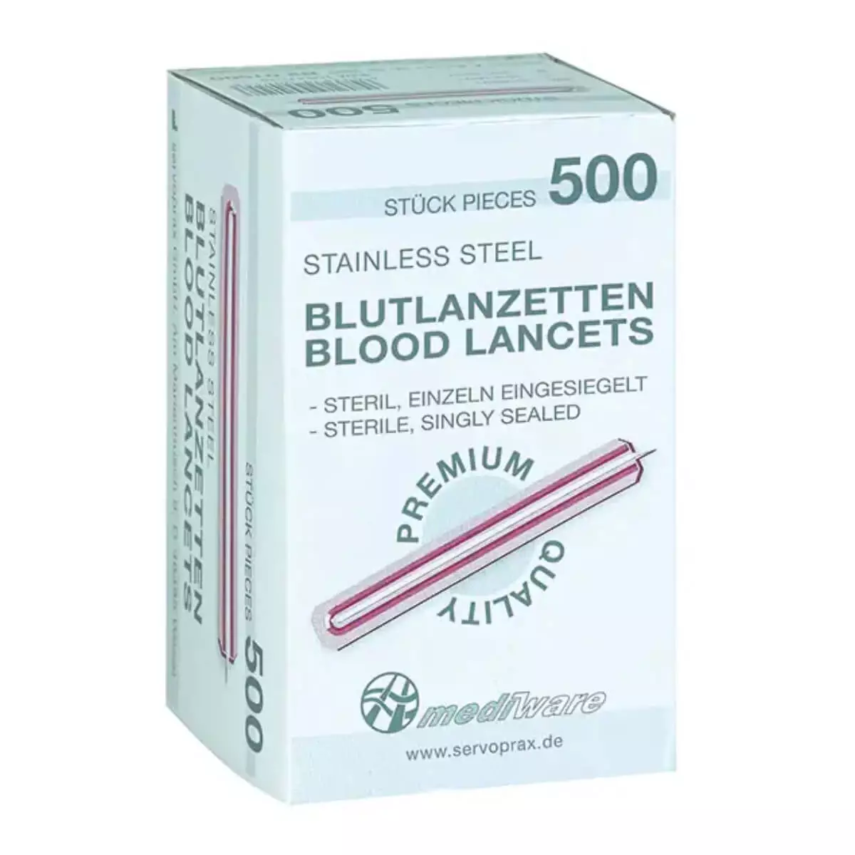 servoprax mediware Premium blood lancets Gauge: 0.16 mm, 500 pieces