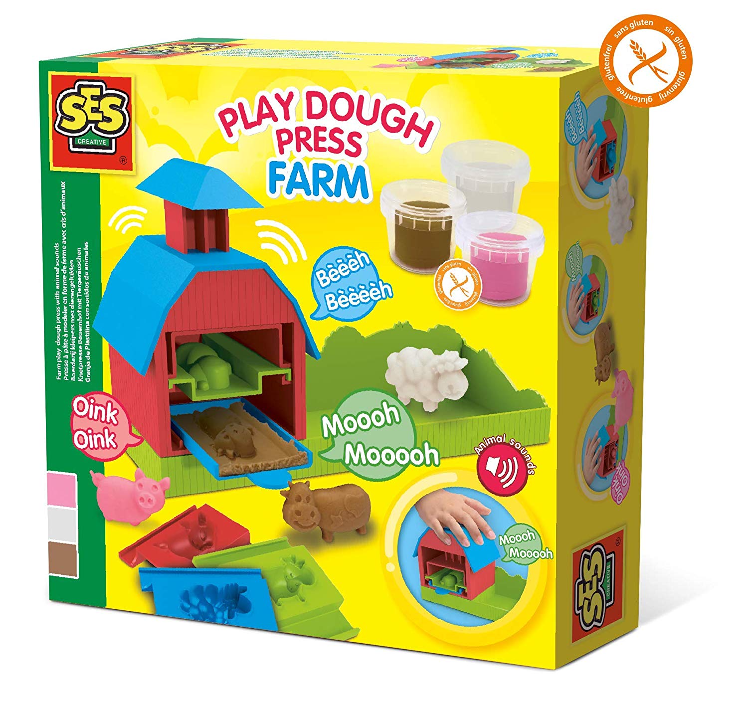 SES Creative Modelling Clay Press Farm Animal Sounds