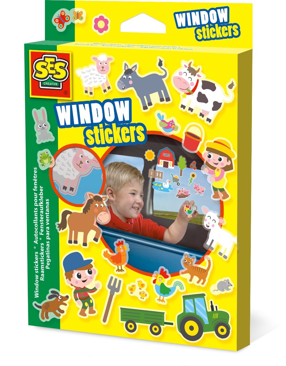 SES Creative Window Sticker Farm