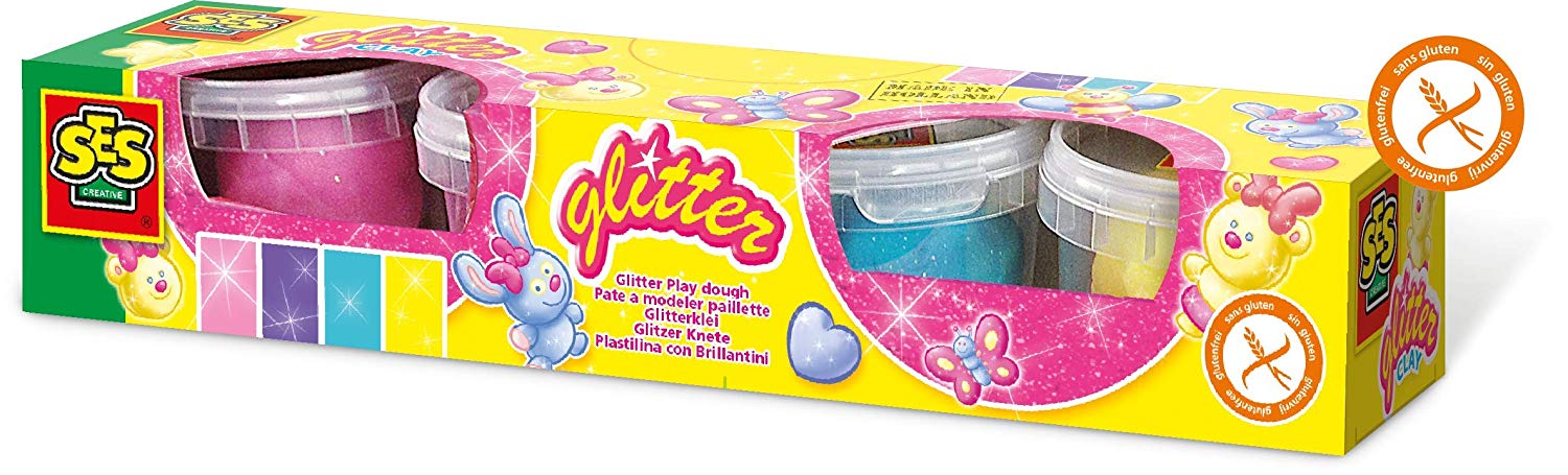 SES Creative Ses Glitter Clay Set Multi Colour
