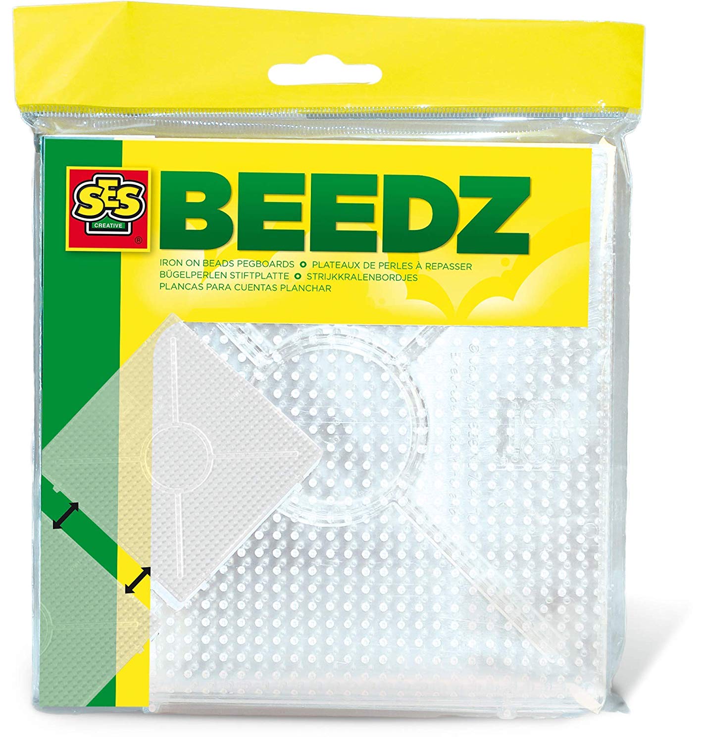 SES Creative Ses Iron On Beads Pegboards Transparent