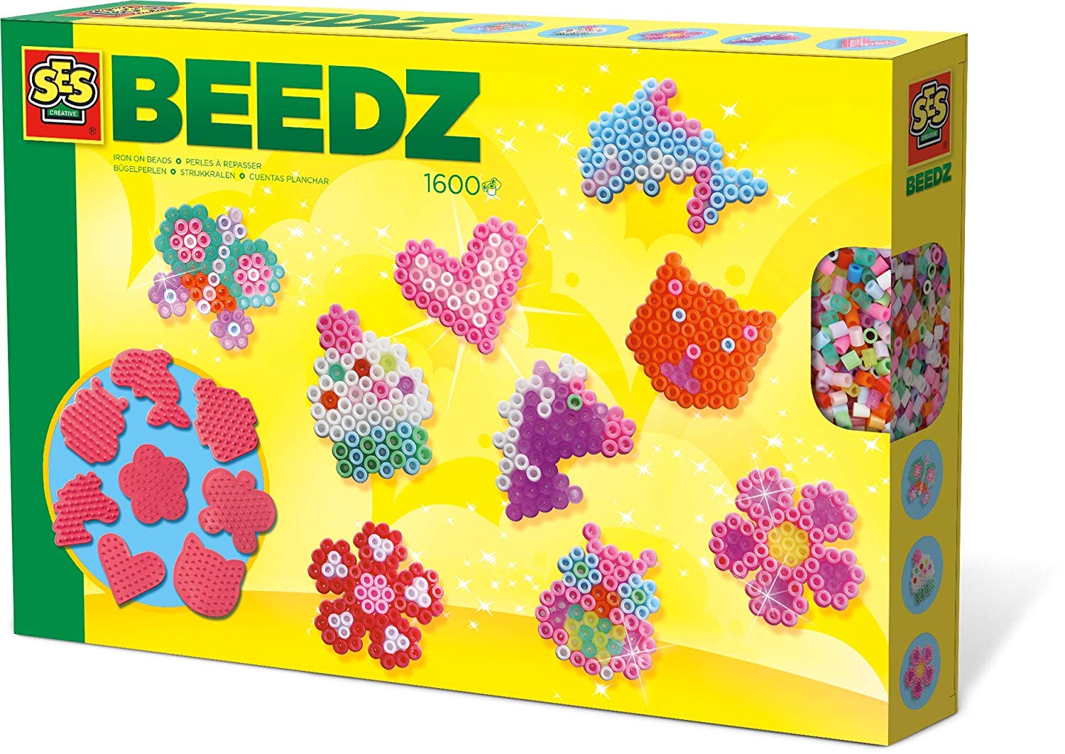 SES Creative Ses Minis Iron On Beads Craft Multi Colour