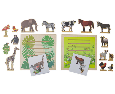 Set of 2 learning games “Jungle and Farm”