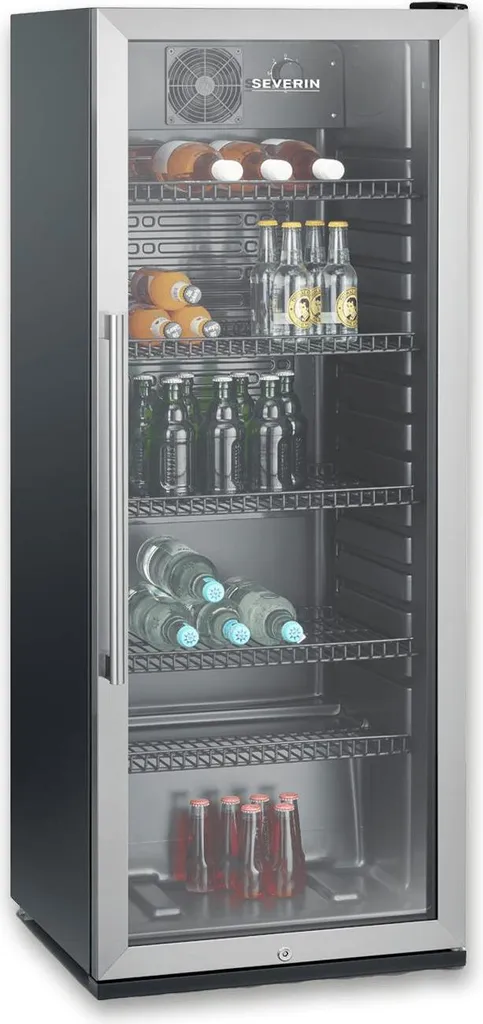 SEVERIN Bottle Cooler () FKS 8841 made of stainless steel, black Refrigerator Bottle Cooler Beverage Cooler