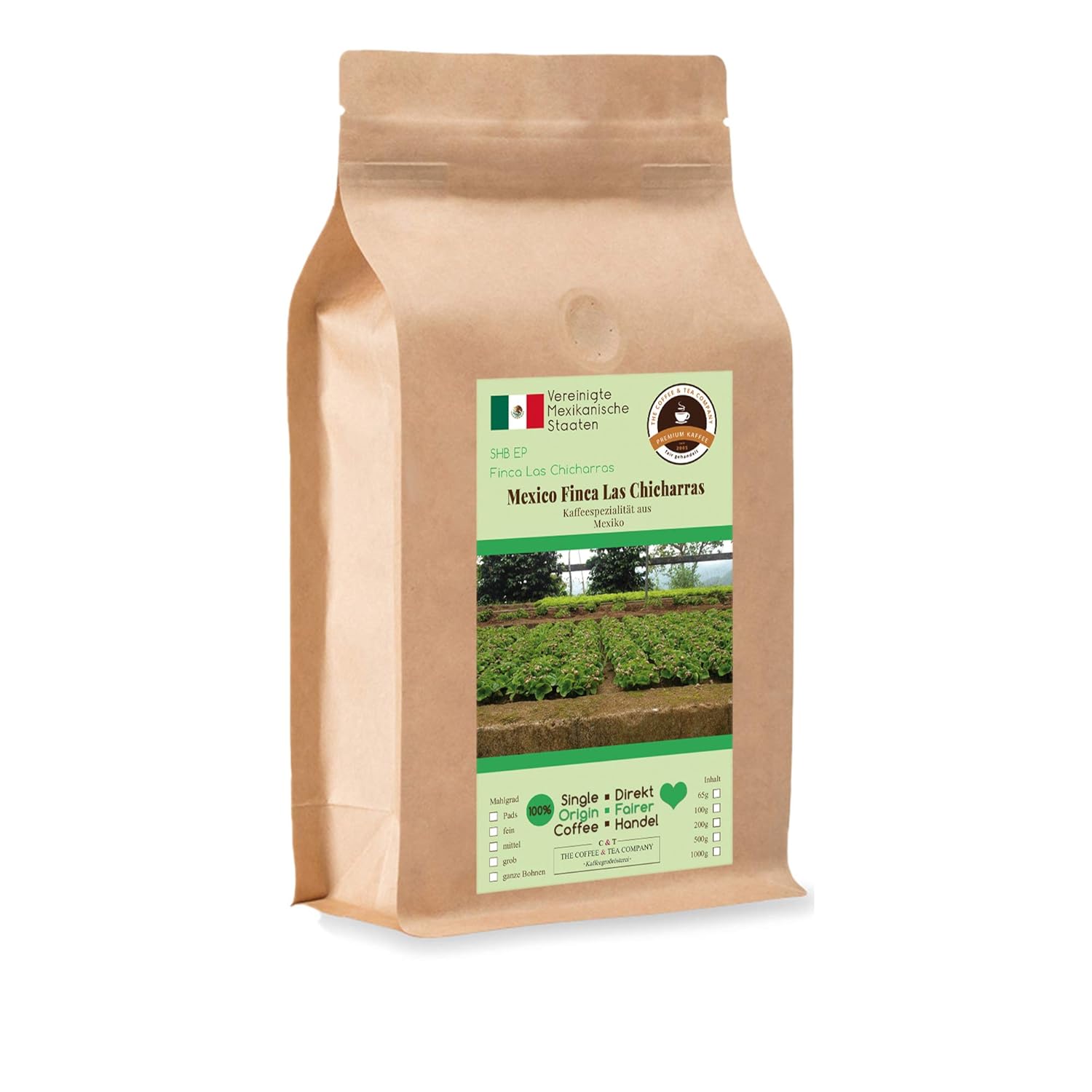 Kaffee Globetrotter Coffee Globetrotter - Coffee with Heart - Mexico Finca Las Chicharras - 200 g Medium Ground - for Coffee Filter Machine, Hand Filter - Top Coffee Fair Trade Supports Social Projects