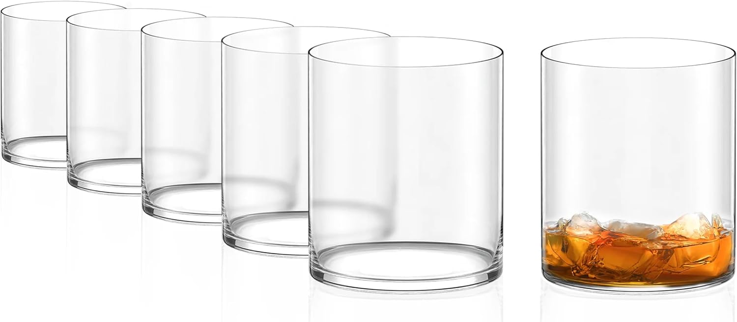 Stölzle Lausitz Whiskey Glasses O.F. Kyoto Bar Set of 6 435 ml - Elegant Whiskey Tumbler in Timeless Design - Whiskey Glasses Made of Lead-Free Crystal Glass - Dishwasher Safe & Shockproof, Made in