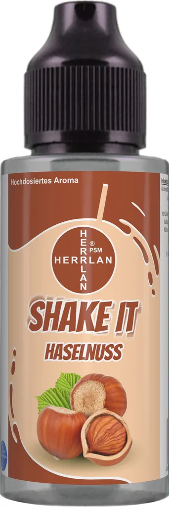 HERRLAN-PSM e.K. SHAKE IT Hazelnut Flavoring, highly concentrated food flavoring in a practical shaker bottle | HERRLAN - Quality 10 ml
