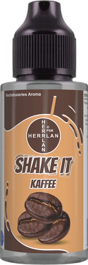 HERRLAN-PSM e.K. SHAKE IT coffee flavor, high-dose food flavor in the practical shaker bottle I HERRLAN - Quality