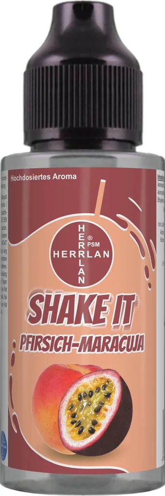 HERRLAN-PSM e.K. SHAKE IT Peach-Passion Fruit Flavor, high-dose food flavor in a practical shaker bottle | HERRLAN - Quality