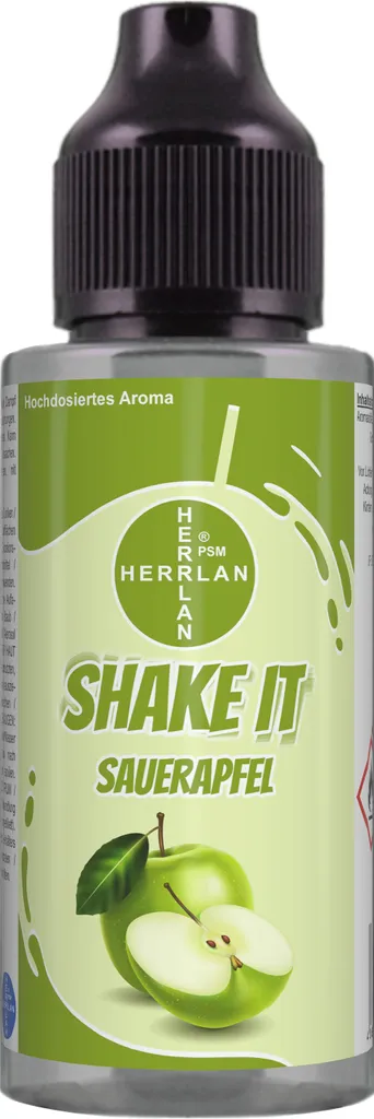 HERRLAN-PSM e.K. SHAKE IT sour apple flavor, high-dose food flavor in a practical shaker bottle | HERRLAN - Quality