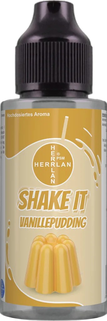HERRLAN-PSM e.K. SHAKE IT vanilla pudding flavor, high-dose food flavor in the practical shaker bottle I HERRLAN - Quality