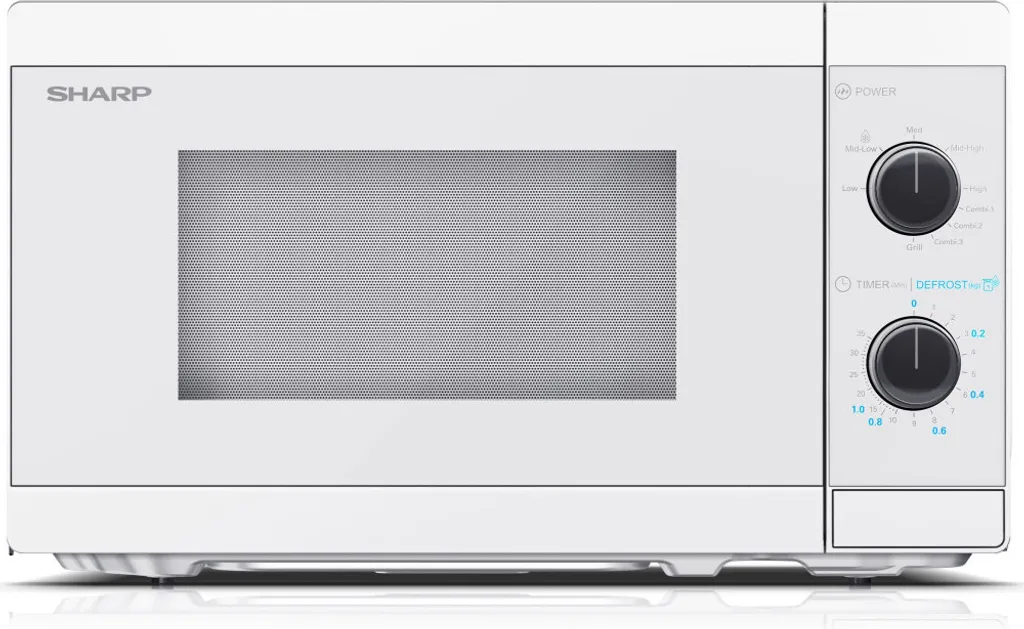 SHARP MG01EC Microwave with Grill, Microwave: 800W, Grill: 1000W, 5 Power Levels, Crystal White