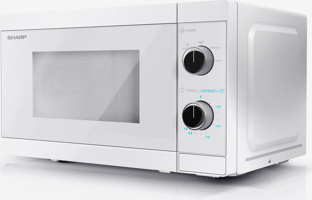 SHARP Microwave 20L 800W mechanical 5-stage turntable Crystal White YC-MS01E-C