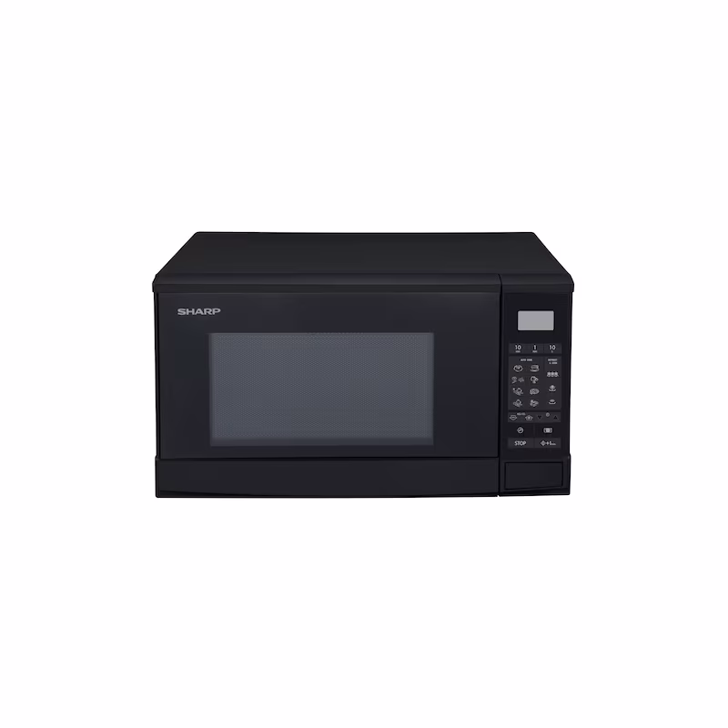 Sharp R270BK Solo Freestanding Microwave / 20L / 800W / 10 Power Levels / LED Interior Lighting / Black