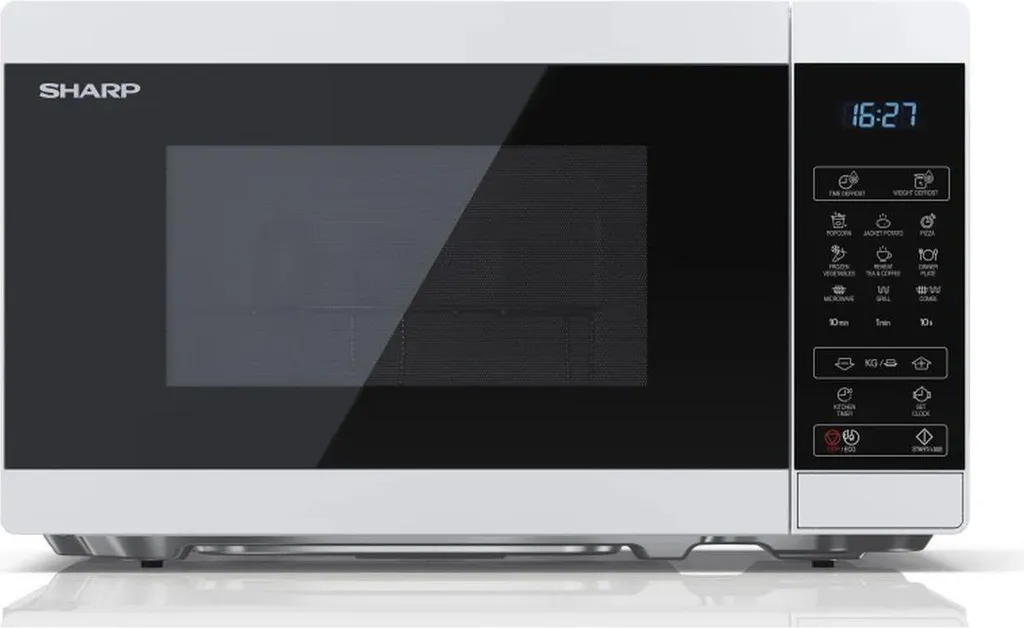 SHARP YC-MG02E-S Microwave with Grill (Microwave: 800W, Grill: 1000W, 11 power levels, silver)