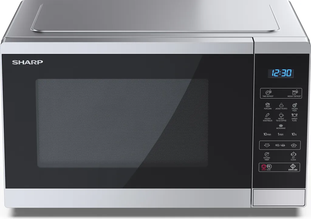 SHARP YC-MS252AE-S Microwave Oven, 900W, 11 Power Levels, Silver