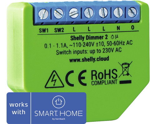 Shelly Dimmer2 control insert WiFi Smart flush-mounted - compatible with Smart Home by hornbach
