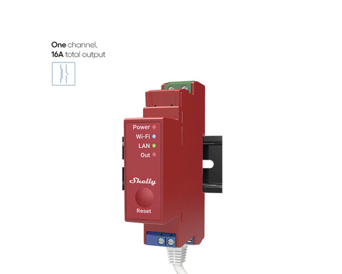 Hornbach Shelly Pro 1PM - relay max. 16A 1 phase 1 channel DIN measuring function WLAN LAN