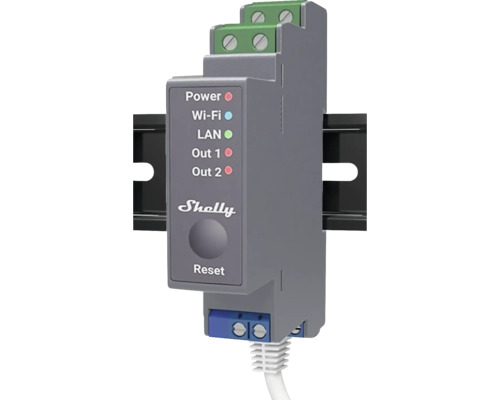 Hornbach Shelly Pro 2 - relay max. 25A 2 phases 2 channels DIN WLAN LAN Bluetooth