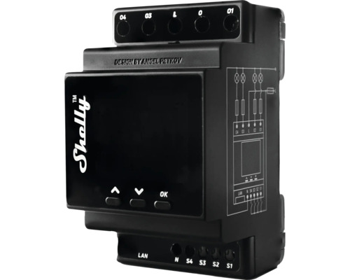 Hornbach Shelly Pro 4 PM DIN rail relay Professional 4-channel relay with WLAN, LAN and Bluetooth
