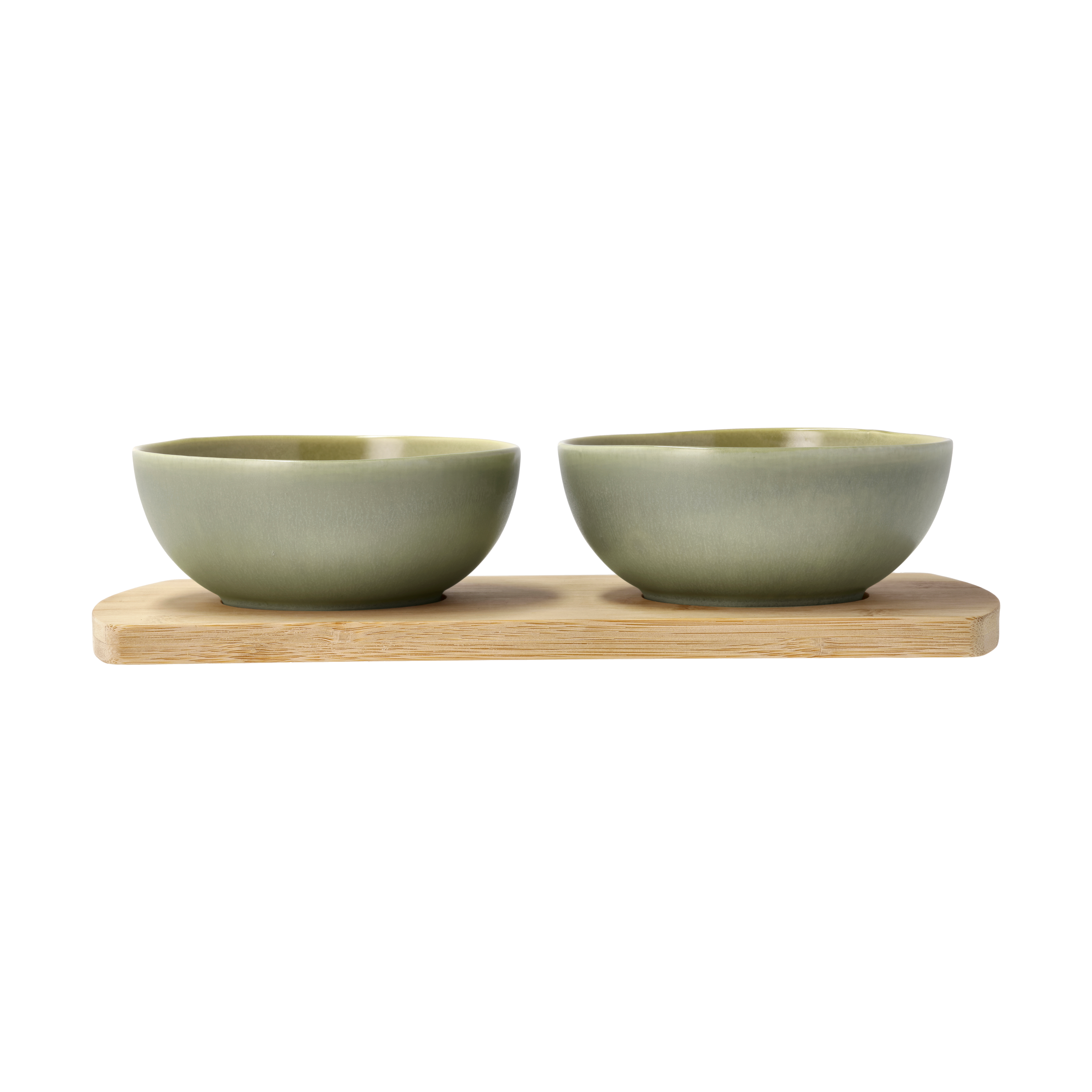 Villa Collection Shoku bamboo tray with 2 bowls