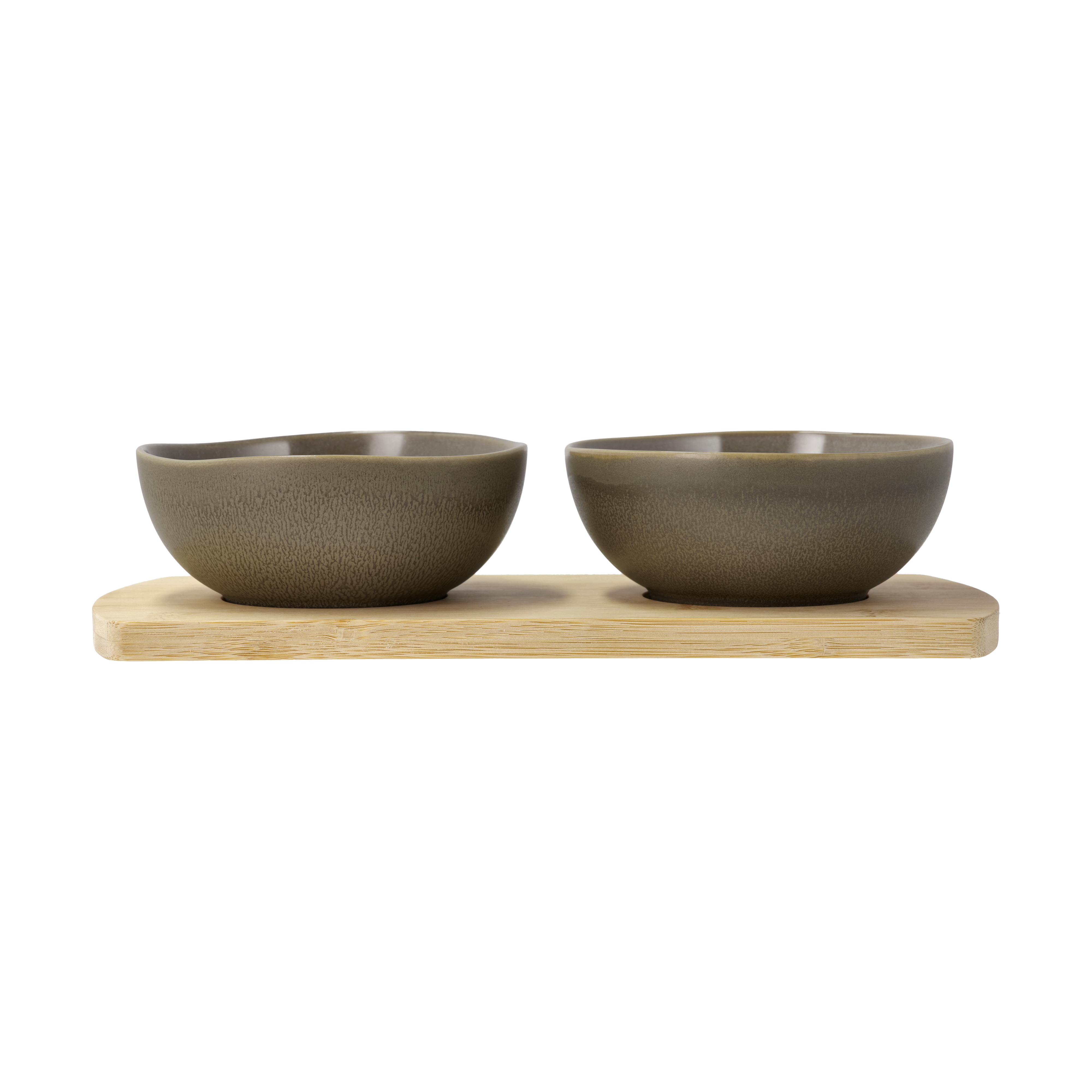 Villa Collection Shoku bamboo tray with 2 bowls