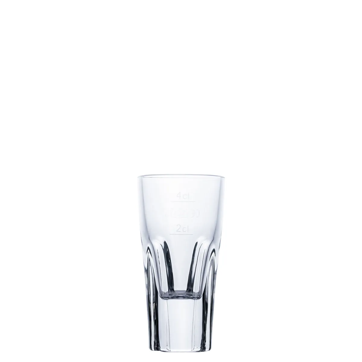 Shot Iso 6 cl with fill line 2 + 4 cl |-|, Contents: 60 ml, H: 95 mm, D: 48 mm, 72 sets