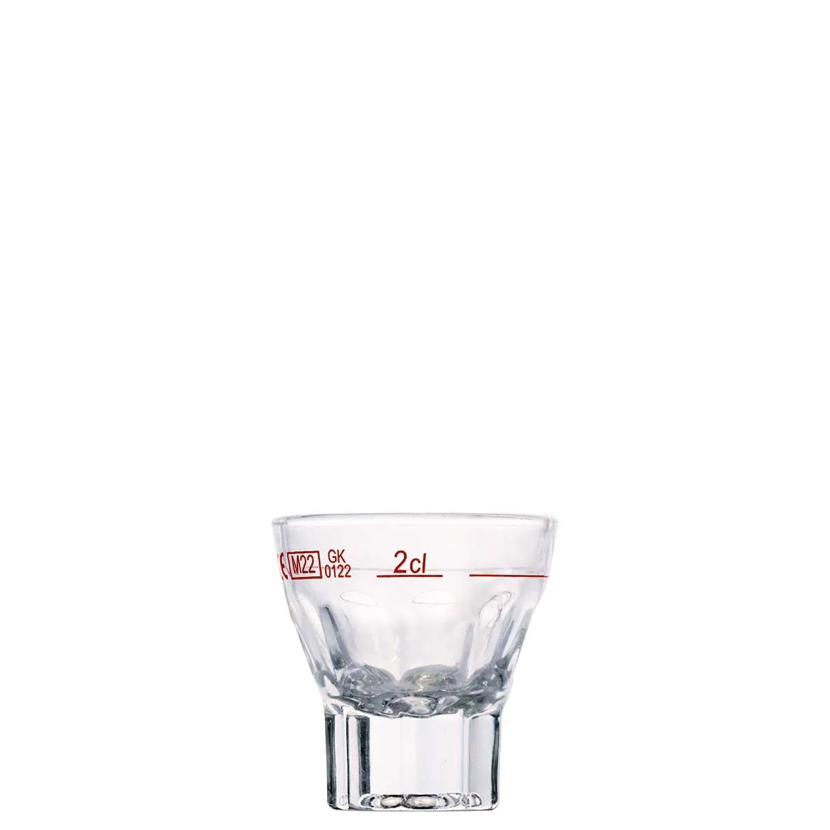 Shot Mannheim 3.7 cl with fill line 2 cl |-|, Contents: 37 ml, D: 53 mm, H: 53 mm, 24 sets