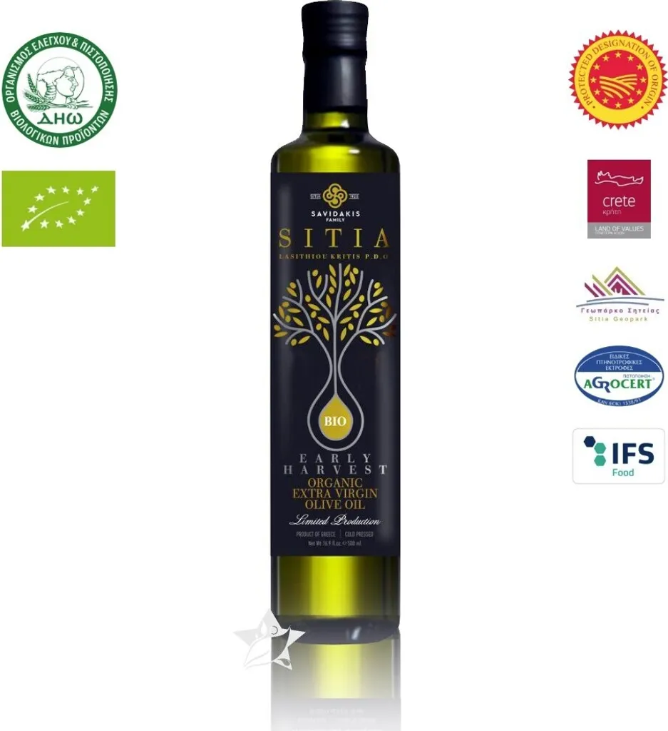 SI-MEL SAVIDAKIS & Co SI-MEL 12514 Organic Extra Virgin Olive Oil 750ml - Early Harvest PDO SITIA Lassithi CRETE